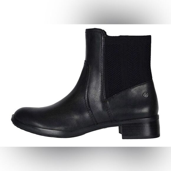 Aetrex Womens Kaitlyn Leather Round Toe Ankle Fashion Boots, Black, Size 36 - Picture 1 of 16